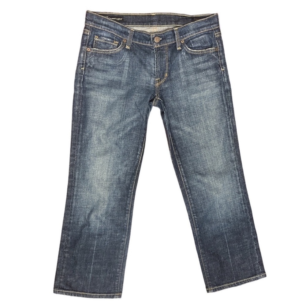 CITIZENS OF HUMANITY Y2K Women’s ‘Kelly #063 Cropped Stretch Low-Waist Jeans’ - Picture 2 of 10